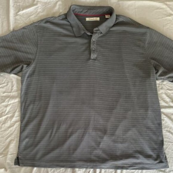 Men's Tommy Bahama Polo Short Sleeve Shirt Size 3XL Gray Casual Fit EUC - Picture 1 of 4